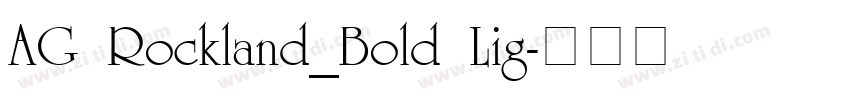 AG Rockland_Bold Lig字体转换